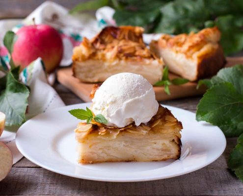 Closeup-of-a-slice-of-apple-pie-with-a-scoop-of-ice-cream-on-a-plate-min