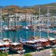 Panorama of the waterfront city of Bodrum in Turkey
