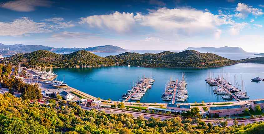 View From The Bird Eye Of The Kas city