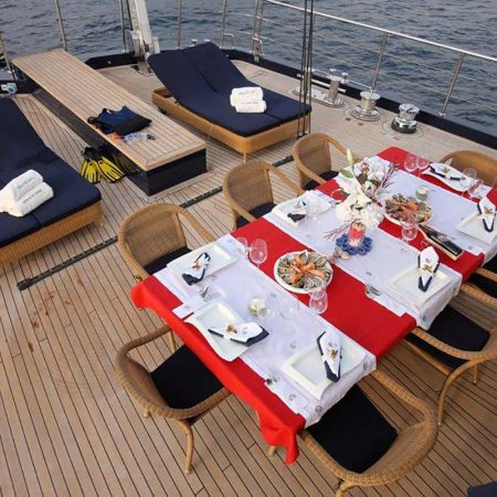 PERLA DEL MARE Aft deck